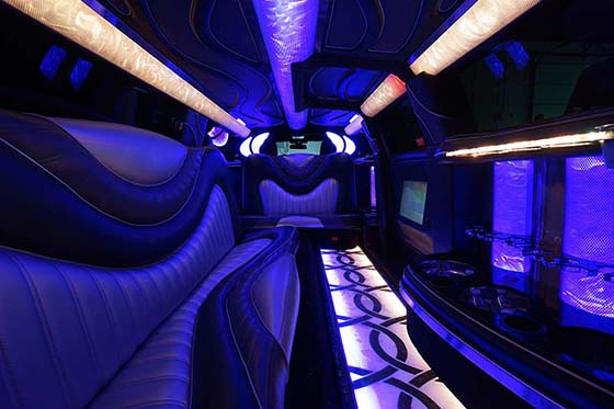 limo with disco floor