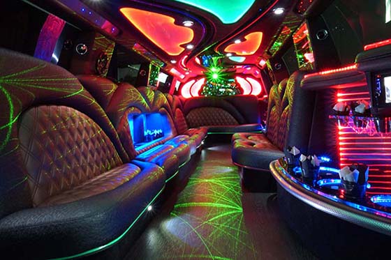 laser lights on limo
